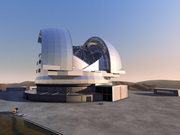 Das Extremely Large Telescope (E-ELT), Designkonzept 2011 (Credit: ESO)