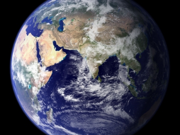 Foto der Erde aus dem Weltall gesehen